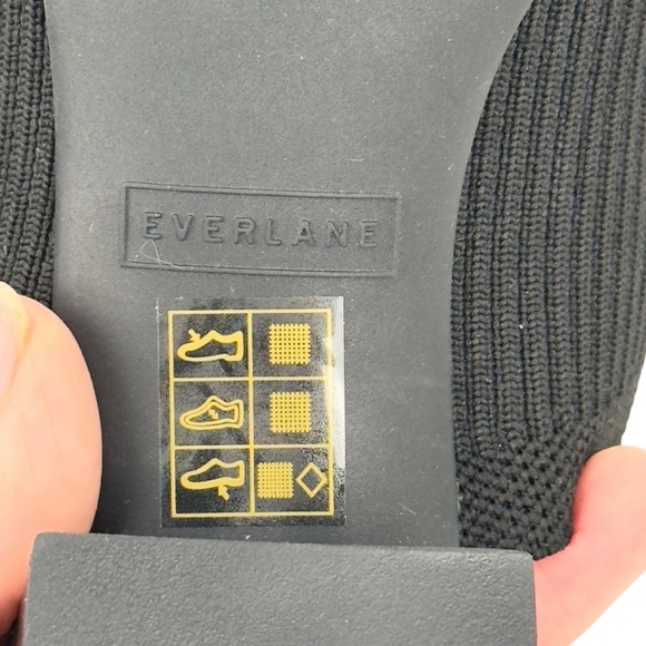 Everlane The Glove Mule in ReKnit Womens Size 7 Knit Fabric Black Block Heel - Picture 14 of 16